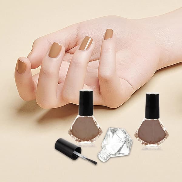 10 st 7 ml tomma nagellacksflaskor med borste påfyllningsbara små glasbehållare bärbar nagellacksförvaring