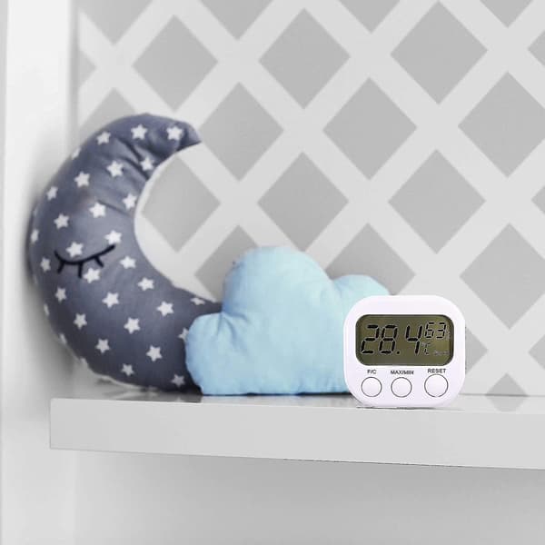 Digital LCD-termometer Perfekt for Vinter, Hygrometerfunksjon, Måler Luftfuktighet