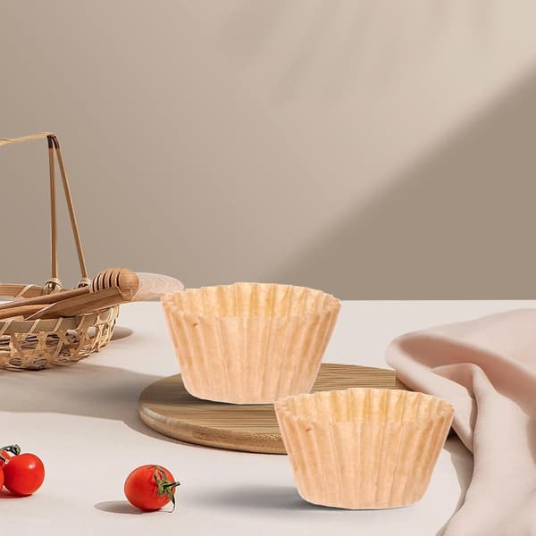 1000 stk. brune mini muffinsformer Engangs bakekopper Fettsikre papir cupcakeformer