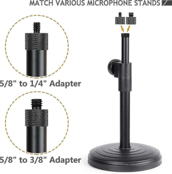Mikrotrådsskrueadapter 5/8 til 1/4 Adapter og 5/8 til 3/8 Adapter
