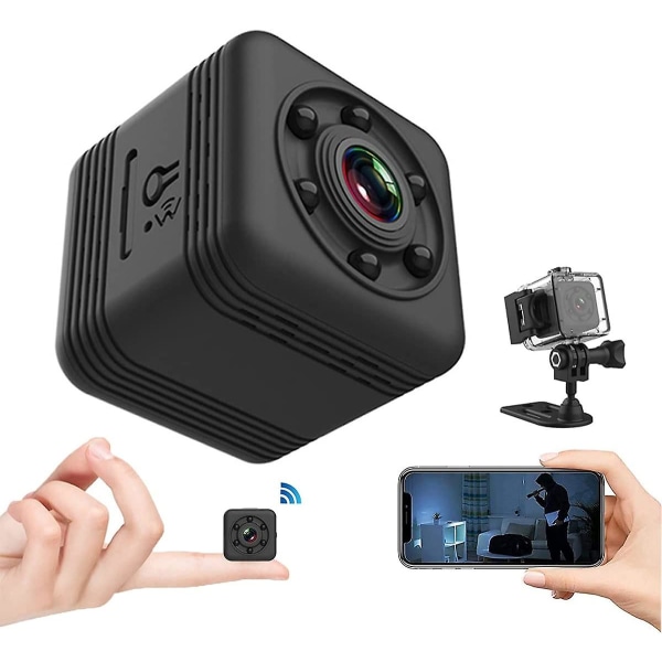Mini Spy Kamera Dold Wifi Trådlös Liten Videokamera Full Hd 1080p Nanny