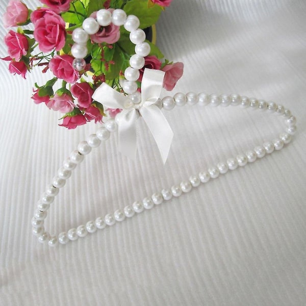 Pearl Bow Tie Decoration Children Clothes Rack Hanger