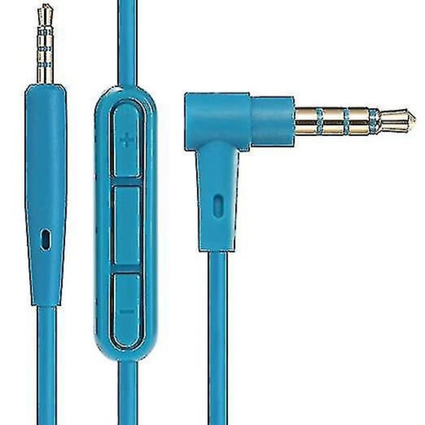 Erstatningslydkabelledning for Bose Quietcomfort Qc25 Qc35-hodetelefoner med inline mikrofonvolumkontroll-yuhao blue