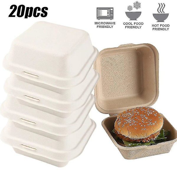20 stk Engangs Bento Madbeholdere Dessert Skål