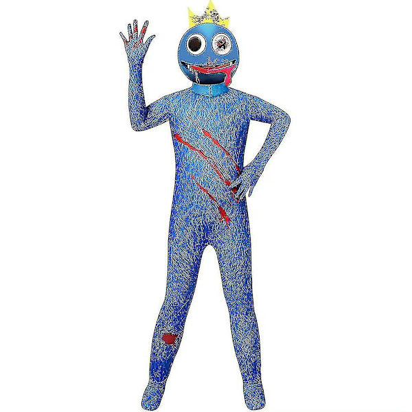 Roblox Regnbue Bodystocking Børnejumpsuit Maske Kostumer Fancy Up Performance Kostume 5-6 Years