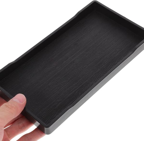 Badeværelsesbakke Rektangulær Badeværelsesbordbakke Melaminmateriale Moderne Slankt Design Nem