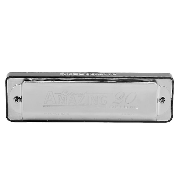10-reikäinen 20 Harmonica Blues Deluxe C Harmonica Musta
