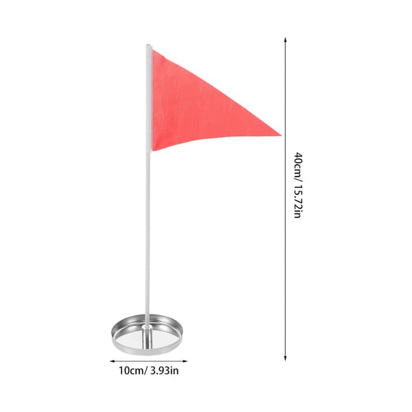 4 stk. golfputtehullkoppsett med 10 cm kopper i rustfritt stål og flaggstang