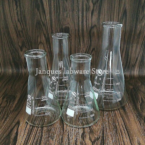 50-1000 ml Erlenmeyer-pullo, borosilikaattilasi, leveä kaula
