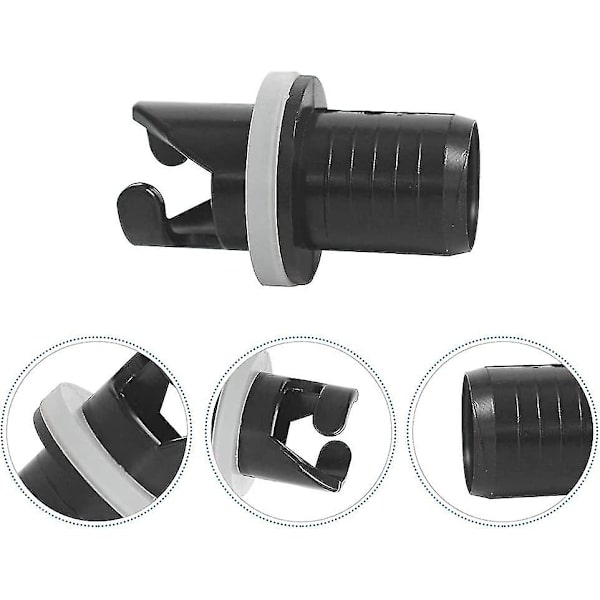 Luftventil Adapter Stik Inflatable Kajak Luftventil Adapter (sort)(1 stk)