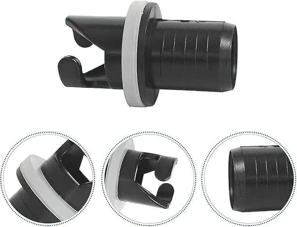 Luftventil Adapterkontakt Oppblåsbar Kajakk Luftventil Adapter (svart)(1 stk)