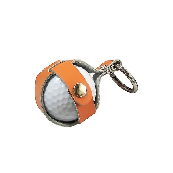 Mini Golfballpose Miniatyr Golfballveske Beskyttende Deksel Kunstig Lær Bærbar Holder Motstandsdyktig Rask Tilgang Stilig Myk (2 stk) Niuniu