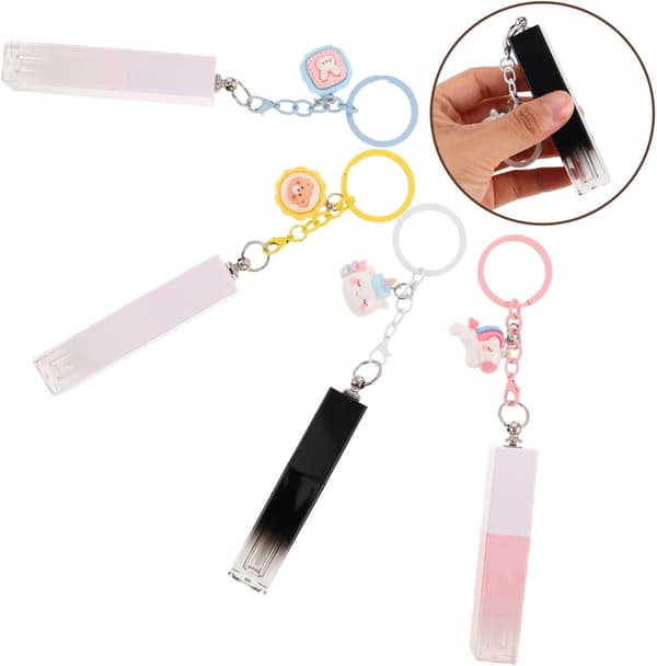 4 stk 3 ml påfyllbare lipgloss-tuber og tomme leppestiftbeholdere