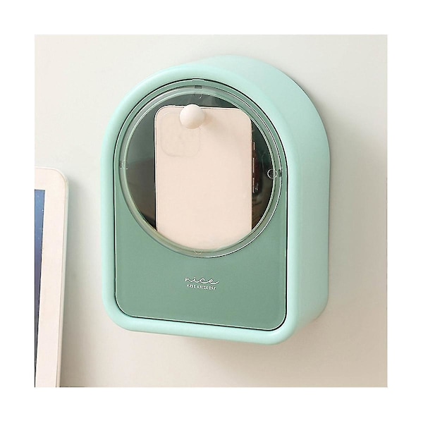 Bomuldsrondel Opbevaring Badeværelse Organizer Plastik Bomulds Pinde Tampon Kosmetik Beholder, Hvid