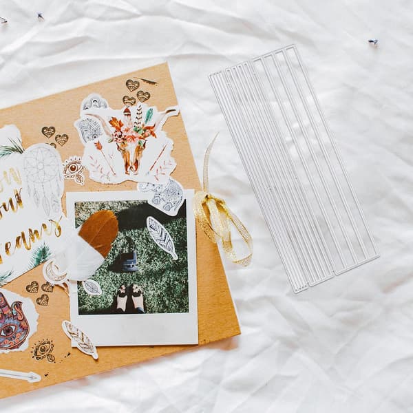 Skjæremal i karbonstål, rektangulær ramme for DIY-scrapbooking og preging