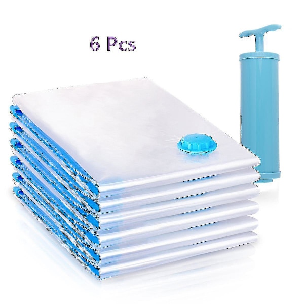 Vakuumförvaringsväskor Handpump Jumbo 6-pack