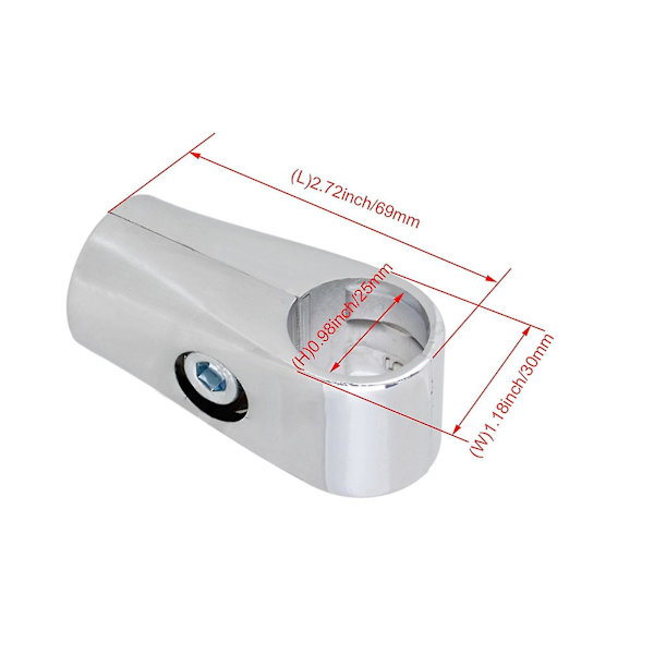 4 stk. Metal Tørrestativ Rørfittings To-vejs Connector 25mm Indre Diameter