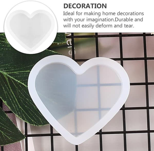 Hjerteformet silikonkoppmatteform for DIY-håndverk og hjemmedekorasjoner