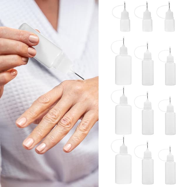 Uudelleentäytettävät ruiskepullot 12 kpl setti (5ml, 10ml, 20ml, 50ml)