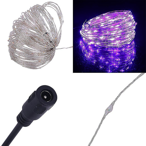 20m 200LED Silvertrådsslinga Julbelysning Utomhus