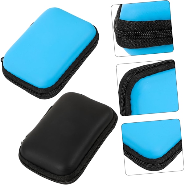 2 st Hdd Skyddsväska Robust Nylon Hårddisk Förvaringsfodral Kompakt Bärväska Box
