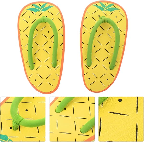 Fruktmönster Damstringtofflor Ananas Sommarstrandssandaler Avslappnade Hushållsskor