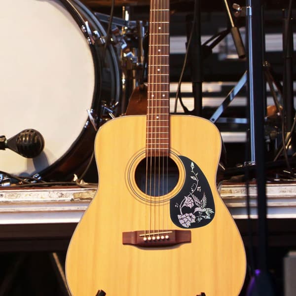 2st Plast Gitarr Scratch Plate Gitarr Skyddsplatta med Dekorativa Mönster Slät Yta Lätt att Bära