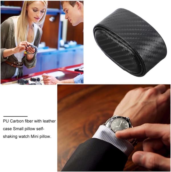 Klockkudde Displaykudde PU-läder Smyckesdisplaykudde Kolfiber Armbandshållare