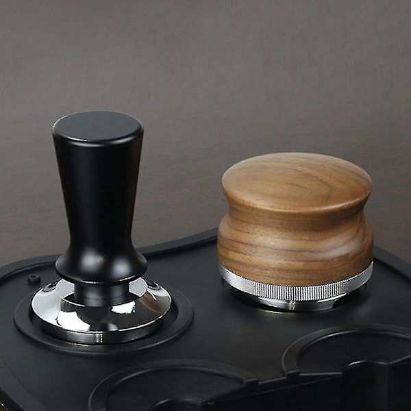 Elastisk Pulverpress i Rostfritt Stål Kaffeklubba 58mm, Silvergrå