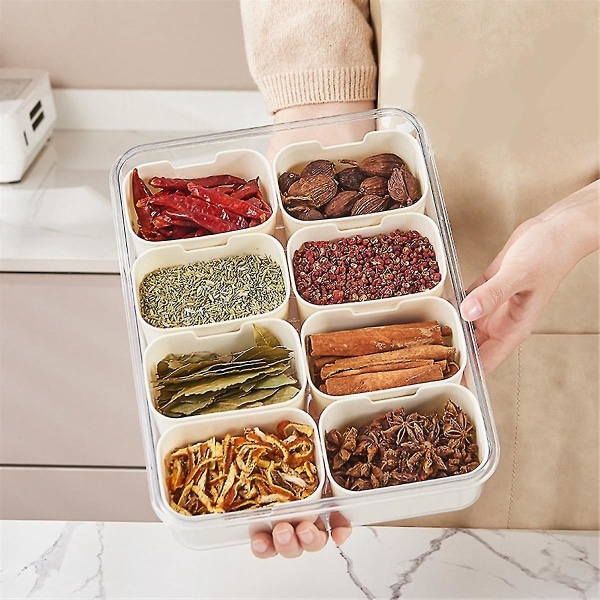 Delad Serveringsbricka med Lock och Handtag Snackle Box Charcuterie Behållare Bärbar Snackbricka O