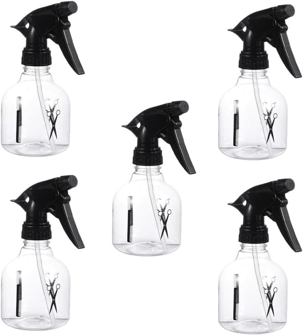 5 st 250 ml påfyllningsbara plastsprayflaskor frisörsprutor salongsfrisörverktyg