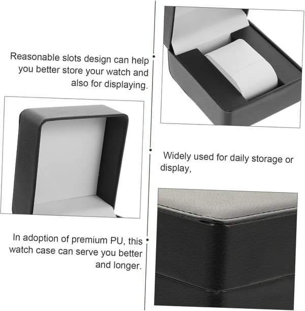 2 st armbandsur resefodral PU-läder förvaringsorganisatör klockdisplaylåda