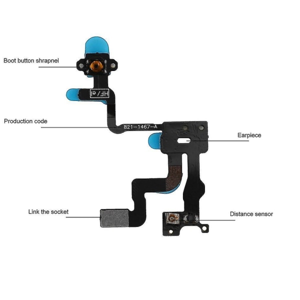 iPhone 4S Nærhedssensor Lys Sensor Power Button Flex Kabel Bånd