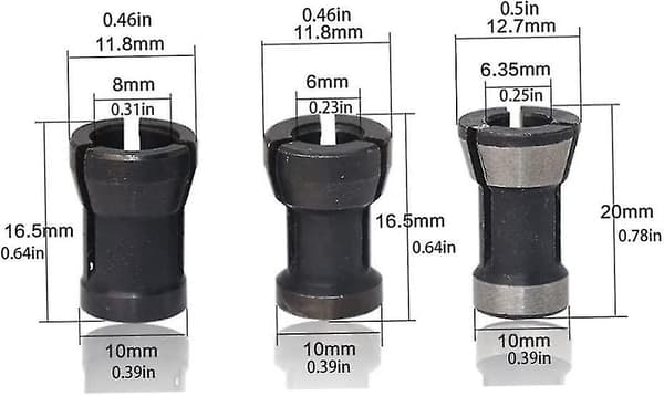 Router Collet Chuck Adapter Chuck Clamp Adapter Router Bit Collet Stykker