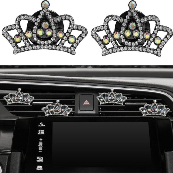 Bling Car Air Freshener Vent Clip, Bling Crown Car Aromatherapy Avgas Clip Ventilation Clip
