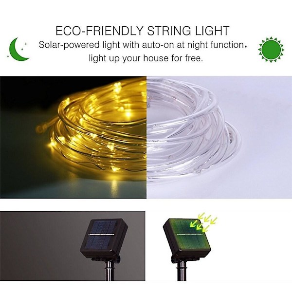 Ulkoilma Solar-valoketju LED-aurinkopaneelilamppu