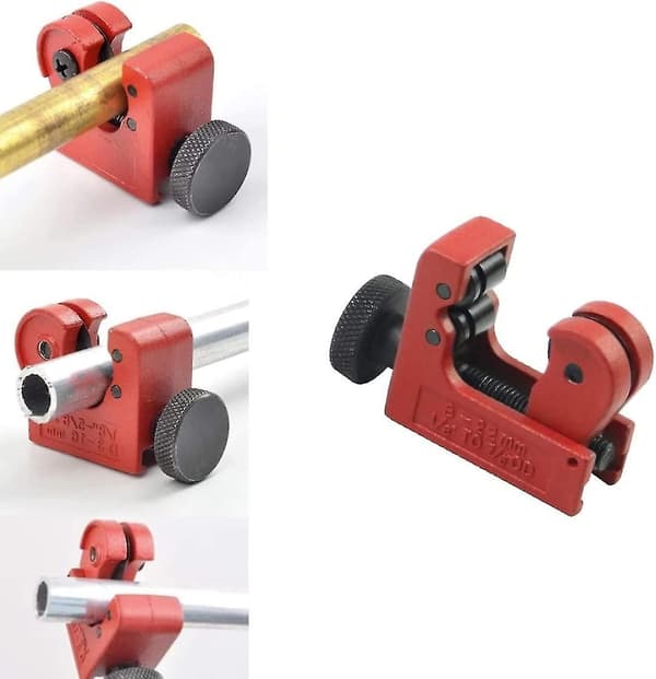 Mini Rørkutter Klippesortiment Sinklegering Rørkutter Kobber Messing PVC Aluminium (rød)(1 stk)