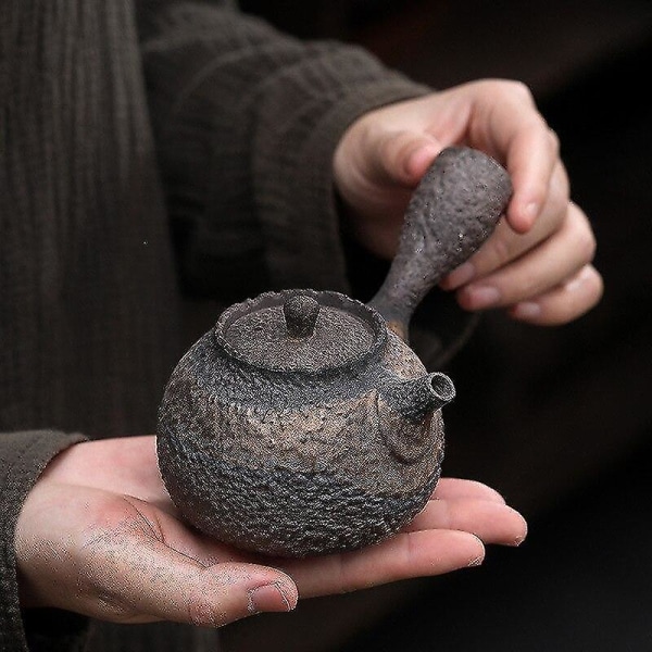 Groft keramik sten mønster sidehåndtag Pot keramisk tekande