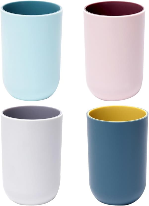 4st Tandborstmugg Enkel Tandborstmugg Lättvikt Slitstark TPR Pp Material Säker Mugg