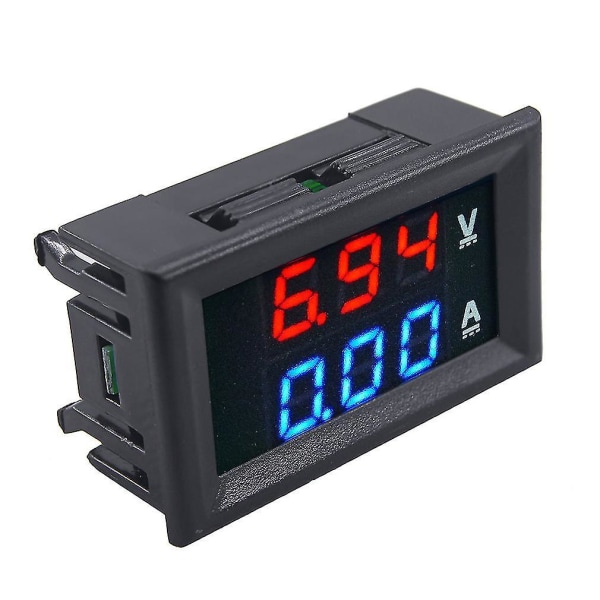 DC 100V 10A Voltmeter Amperemeter Dubbel Digital Mätare