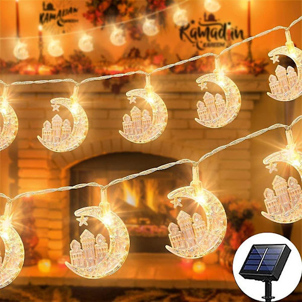 Solcelled Ramadan Dekorstrenglys Stjerne Måne Slott 5m 20led
