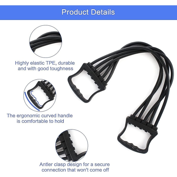 Bryst Expander Trækker, 5 Rør Bryst Expander Muskel Træningsudstyr Bryst Arm Expander Bryst Expander Fitness Justerbar Bryst Expander Til Hjemmet