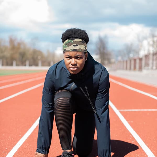 4 stk. Unisex Camouflage Svedabsorberende Sports Hårbånd, Åndbare Hurtigtørrende Elastiske Hårbånd