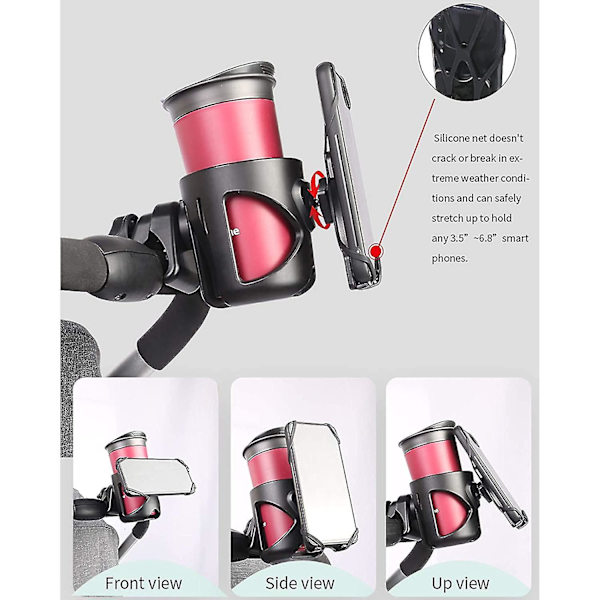 Kopholder til Barnevogn Buggy Universal Cykelkopholder Buggy Flaskeholder Gave