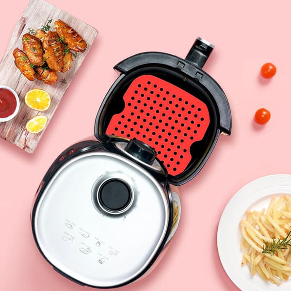 Silikon Bakeunderlag Airfryer Tilbehør Perforert Non-stick Varmebestandig