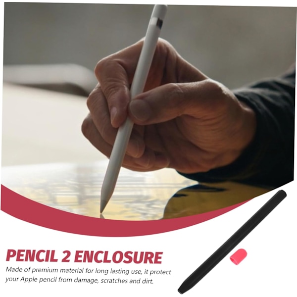 1 Sæt Silikone Etui Tablet Touch Sleeve Stylus Holder Elastisk Blyantholder