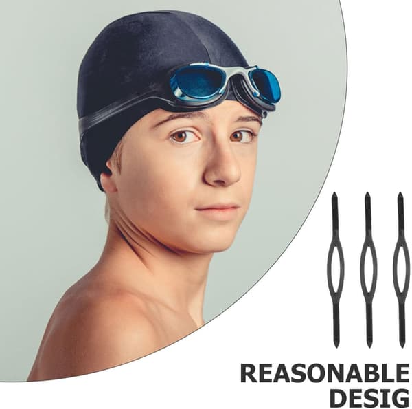 3 stk justerbare silikon svømmebrillestropper erstatningsbånd elastiske vanntette stropper