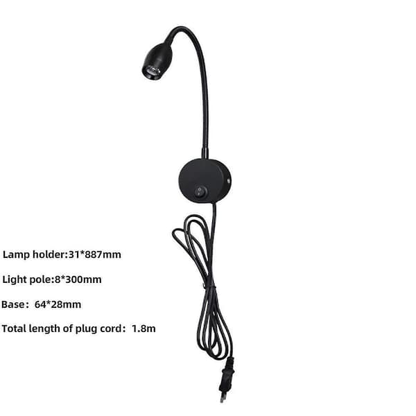 3W LED Spotlight Slange Lys Studieværelse Varmt Lys