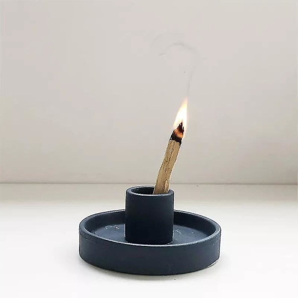 Keramisk Palo Santo Holder, Dufttre Stativbrenner Og Askefanger Blue