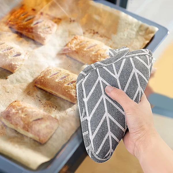 Uunipihdit, Uuninhanskat Lämpöä Kestävä 300c 2 Silikonista Uuninhanskaa Musta Lahja